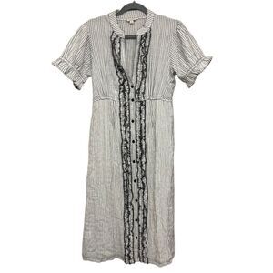 Anthropologie Pilcro Short-Sleeve Babydoll Midi Shirt Dress size medium